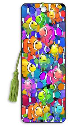 3D Lesezeichen Colorful Clownfish